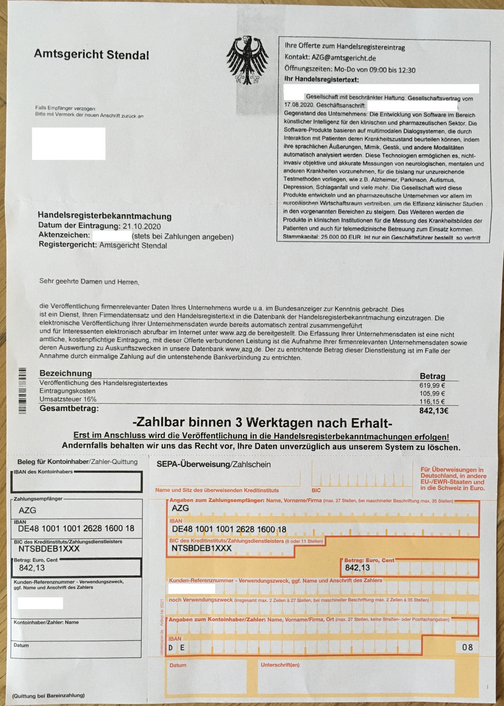 Falsche Kostenrechnung